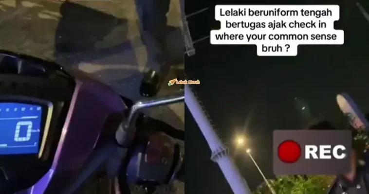 anggota polis ajak wanita check in