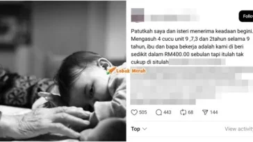 atuk jaga cucu luah di media sosial