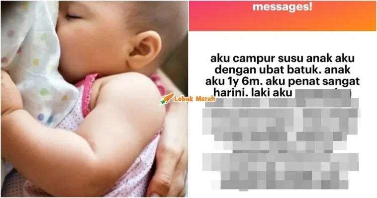 campur ubat batuk dalam susu