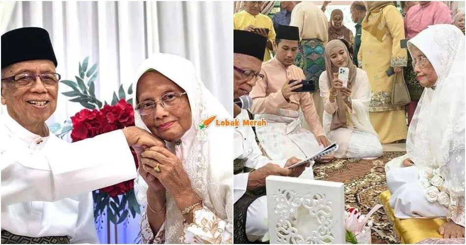 “Jodoh tak kenal usia…” – Saling Kenal Pada Zaman Persekolahan, Wanita 77 Tahun Akhirnya Bernikah Dengan Cinta Lama Lepas 50 Tahun Terpisah