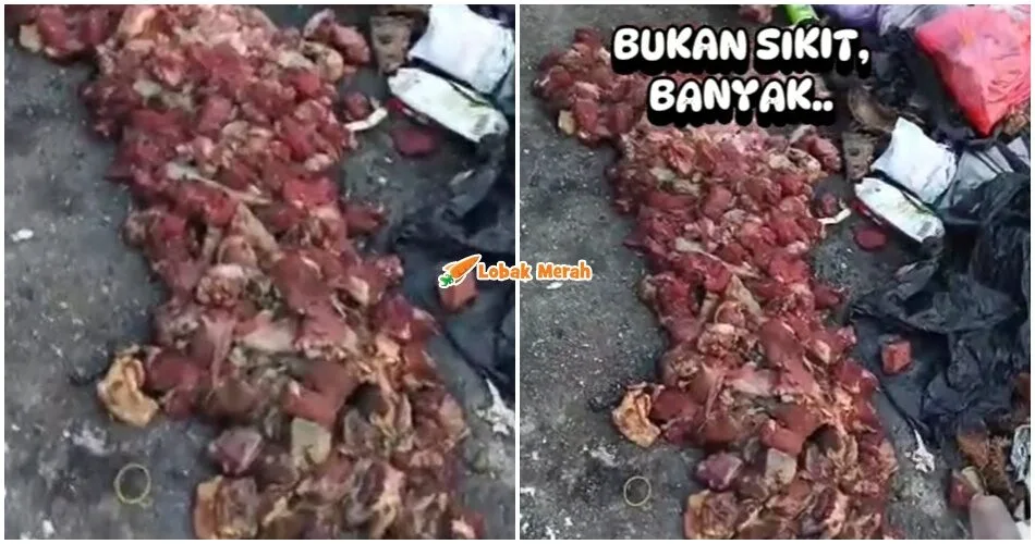 Ramai Netizen Terkilan Tengok Video Viral Daging Korban Hampir 20Kg Terbuang Di Kawasan Sampah
