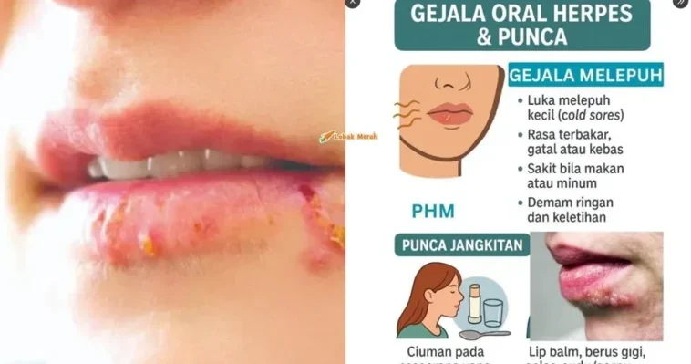 gejala punca oral herpes