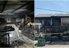 rumah hangus terbakar angkara ah long salah