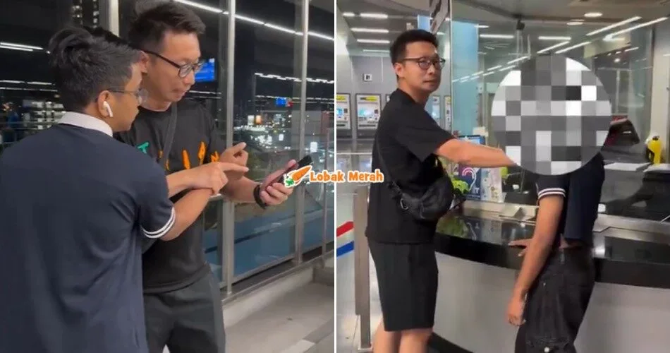 Lelaki Kantoi Ambil Gambar Bawah Skirt Wanita Di Stesen MRT
