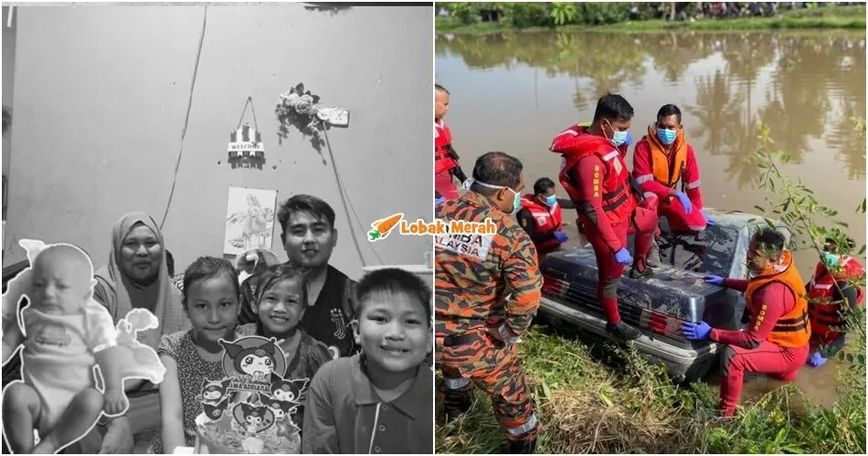 6 Sekeluarga Hilang Ditemui Lemas, Kereta Tenggelam Di Sungai Korok