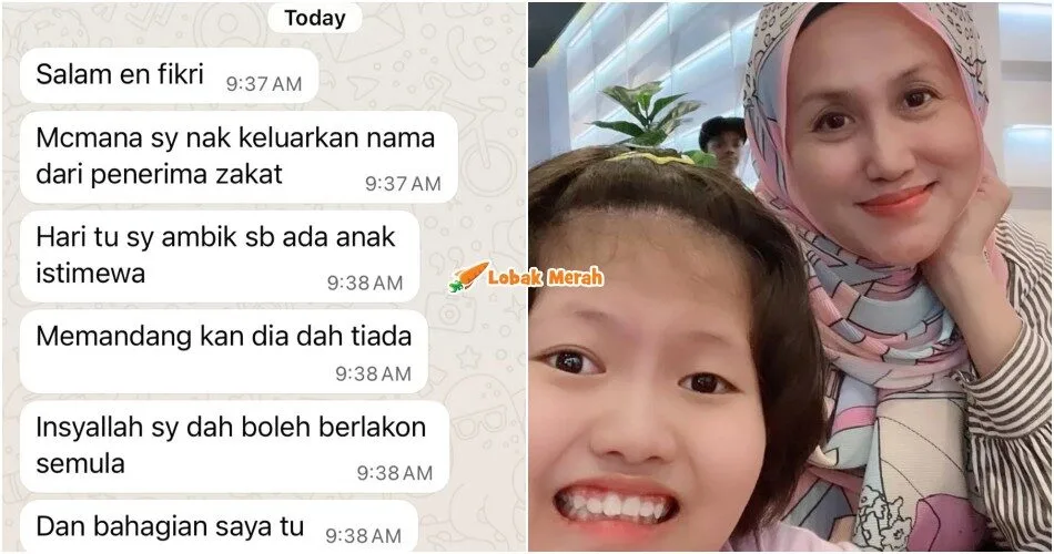 Netizen Puji Ainina Ahmad B, Minta Nama Dikeluarkan Dari Penerima Zakat Lepas Anak Istimewa Meninggal Dunia
