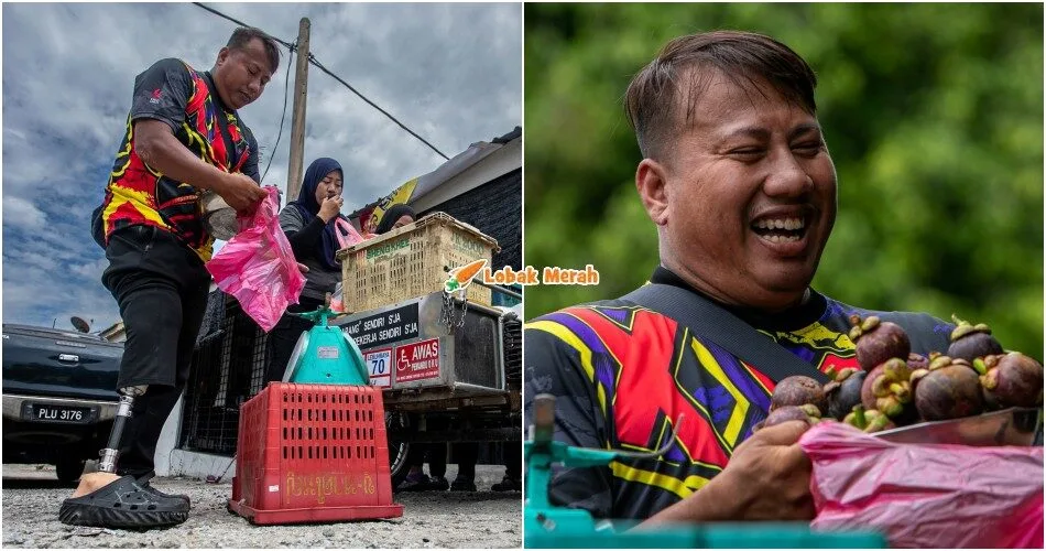 “Kalau goyang kaki, memang tak ke mana” – Walau Kudung Sebelah Kaki, Jejaka Ini Jadi Inspirasi Sebab Tak Pernah Mengalah Cari Rezeki