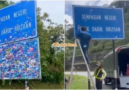 jpj tanggal papan tanda pelekat di cameron highlands