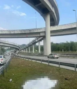 kemalangan di lebuhraya bertingkat