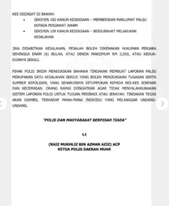 kes pempengaruh hilang