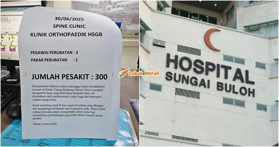 “Ini amalan biasa di fasiliti kesihatan awam” – KKM Respon Isu 300 Pesakit Tapi Hanya Ada 4 Doktor Di HSGB