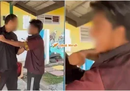 pelajar tumbuk guru ponteng kelas ditahan polis
