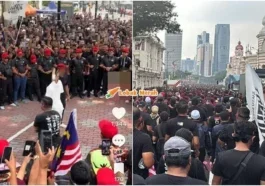 polis siasat patung mirip pmx himpunan turun anwar
