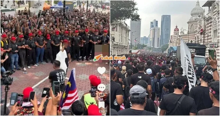 polis siasat patung mirip pmx himpunan turun anwar