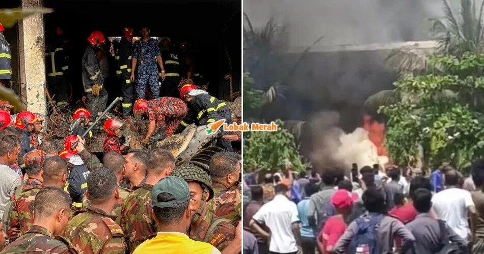 Jet Pejuang Bangladesh Terhempas Ke Sekolah, Lebih 170 Cedera & 20 M*ut