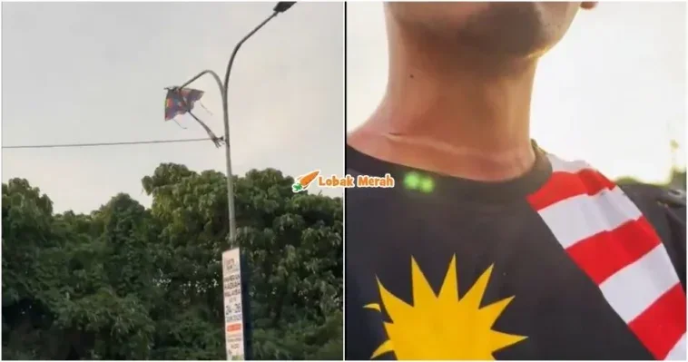 terkena tali layang