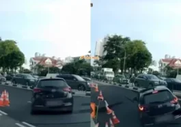 video detik detik kejadian sinkhole di singapura
