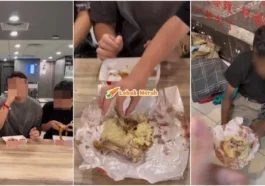3 lelaki biadab beri nasi tulang ayam kepada gelandangan