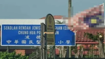bendera terbalik di sjkc