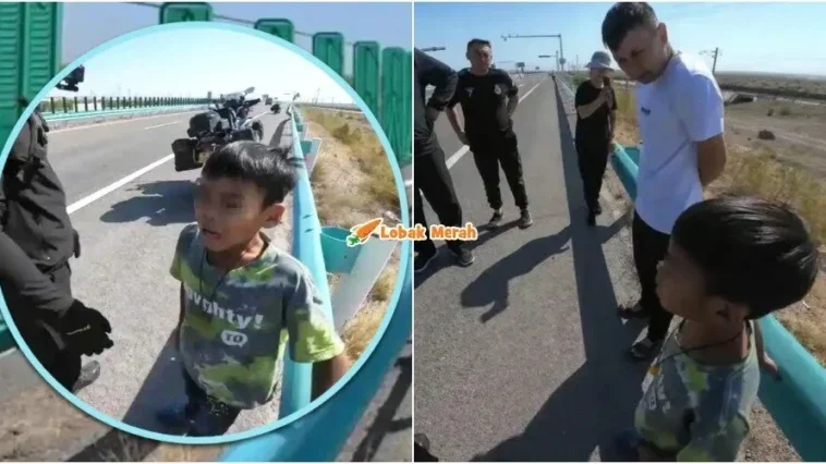 budak kena tinggal bapa tepi lebuh raya