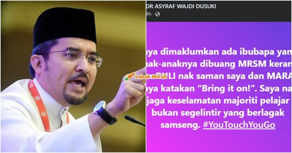 “Bring it on!” – Asyraf Wajdi Sedia Disaman Ibu Bapa, Tegas Buli Di MRSM Takkan Dibiarkan