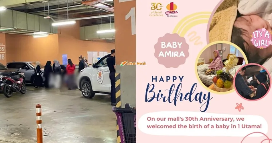 Seorang Wanita Melahirkan Bayi Di Kawasan Parkir Pusat Beli Belah, Proses Bersalin Dibantu Staf Mall