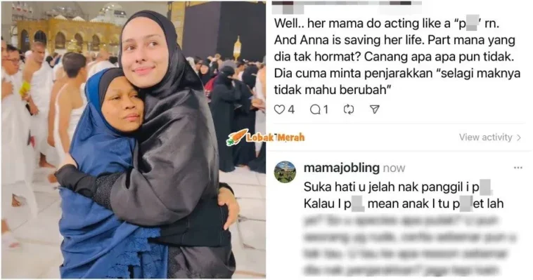 mama anna jobling marah netizen panggil pig