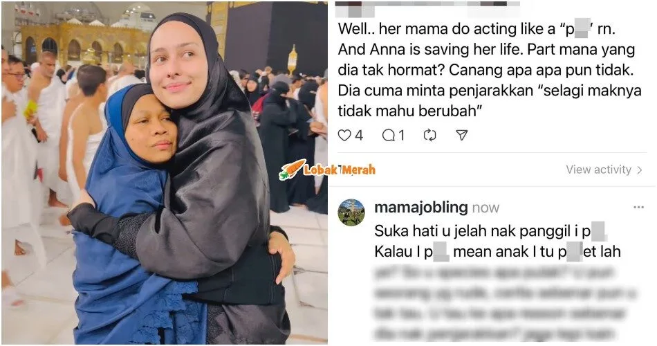 mama anna jobling marah netizen panggil pig