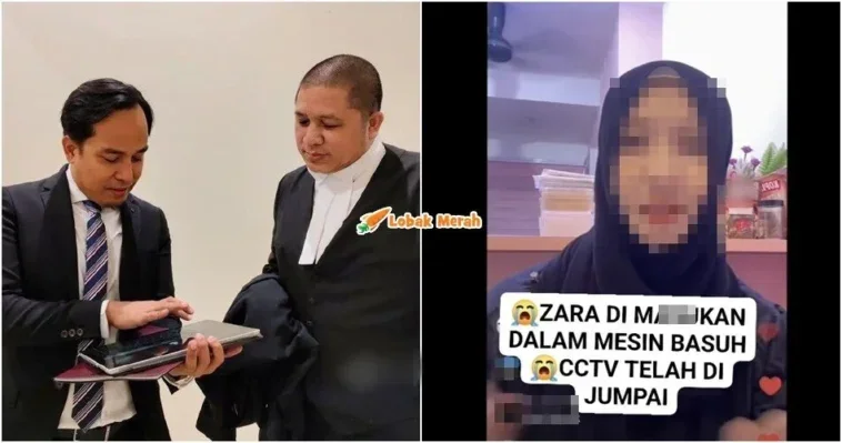 peguam zara dimasukkan dalam mesin basuh