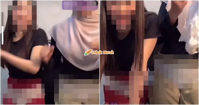peniaga wanita sarung pad ketika live
