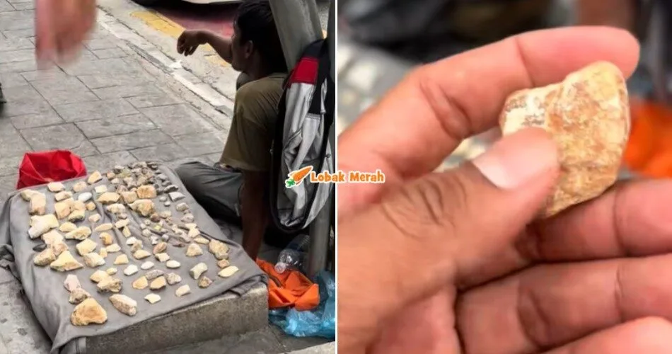 “Macam cerita P Ramlee” – Individu Buka ‘Kedai’ Jual Batu-batuan Tepi Jalan