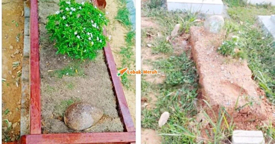 “Tak tahu kerja siapa” – Anak Sedih Kepuk & Batu Nisan Di Kubur Emak Kena ‘Kebas’