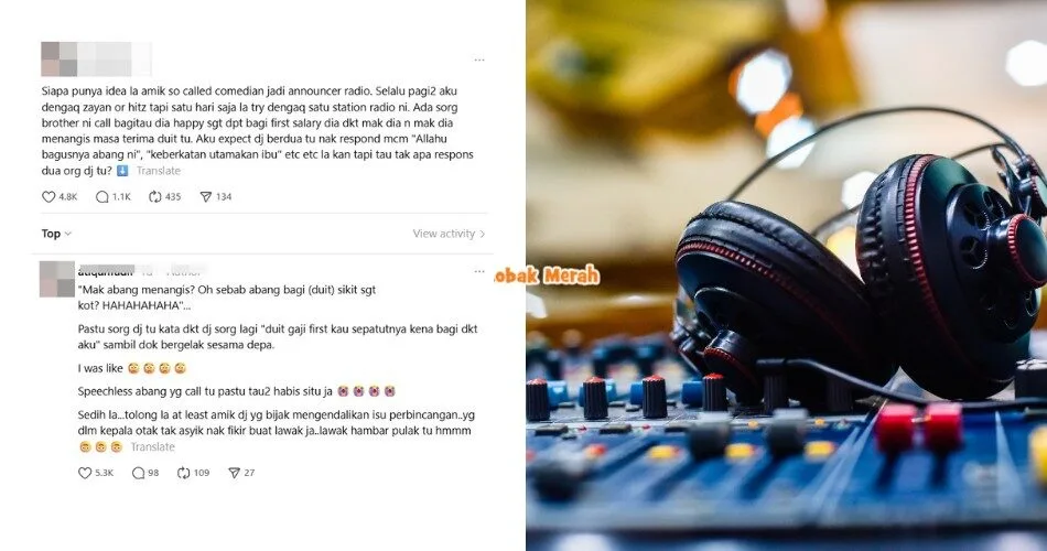 “Kesian gila pemanggil tu” – Netizen Dakwa Ada Penyampai Radio Melawak Luahan Pemanggil