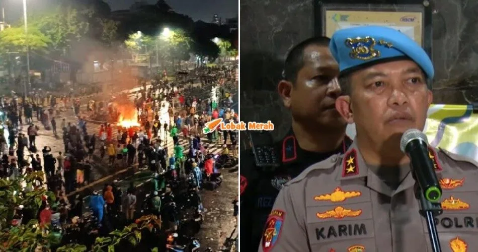 Rakyat Indonesia Berang, Polis Guna Kenderaan Taktikal G*lis Penunggang ‘Ojol’