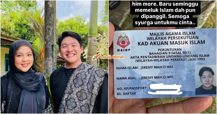 tunang mualaf baru peluk islam meninggal dunia