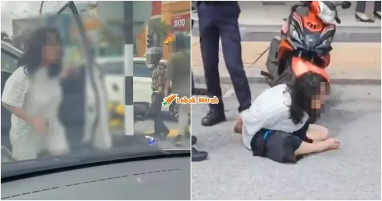 wanita cetuskan kekecohan di kajang