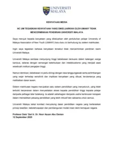UMANY saran mansuh matrikulasi