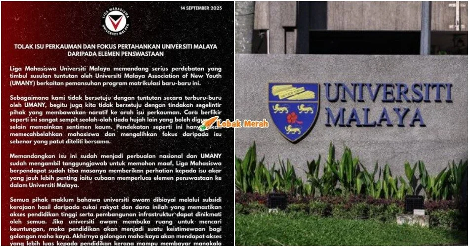 “Henti main isu kaum, fokus selamatkan UM daripada penswastaan” — Liga Mahasiswa UM