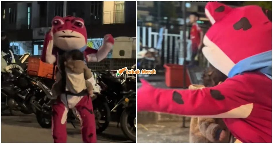 [VIDEO] Bapa & Anak Kecil Pakai Maskot Untuk Hiburkan Orang Awam Undang Sebak