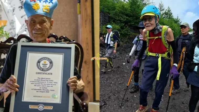 pendaki paling tua gunung fuji dapat pengiktirafan rekod dunia