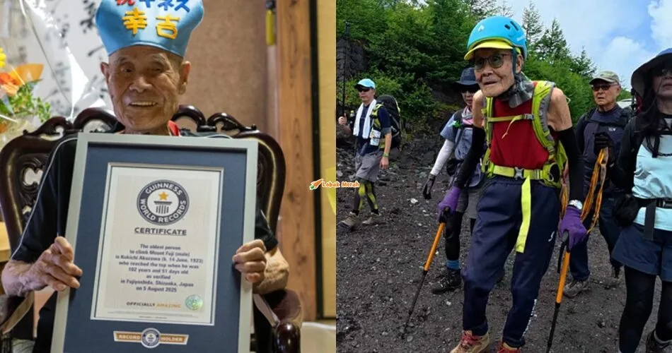 Usia Sudah 102 Tahun Tapi Tetap Berjaya Tawan Gunung Fuji, Siap Dapat Pengiktirafan Guinness World Records!