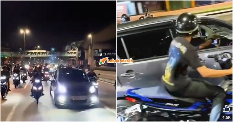 punca geng motor kejar pemandu myvi video tular
