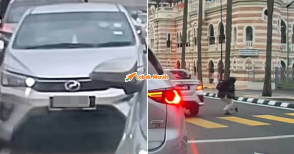 “Dah macam cubaan membun*h” – Netizen Seriau Lihat Pemandu Bawa Laju, Hampir Rempuh Pejalan Kaki