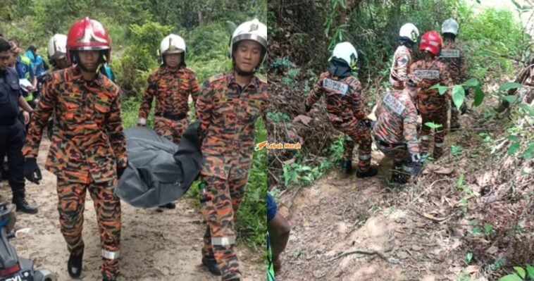 tergelincir jatuh di air terjun