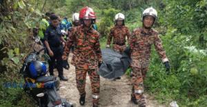 terjatuh di air terjun