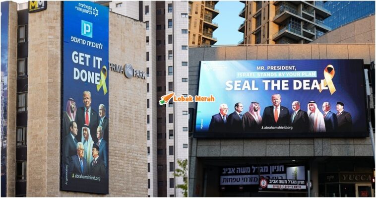 wajah prabowo billboard di israel