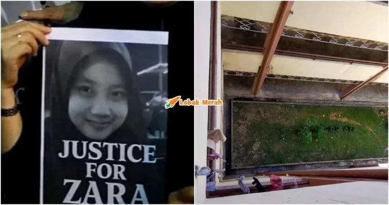 zara qairina tengkuk berdarah