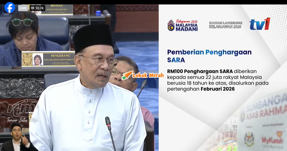 Rakyat Malaysia Bakal Terima Bantuan SARA RM100 Buat Kali Kedua Menjelang Februari 2026