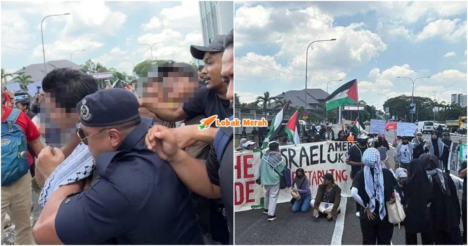 Himpunan Sumud Flotilla: Adakan Protes ‘Duduk Bantah’, 2 Peserta Ditahan PDRM