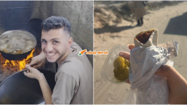 makan ayam dan shawarma palestin